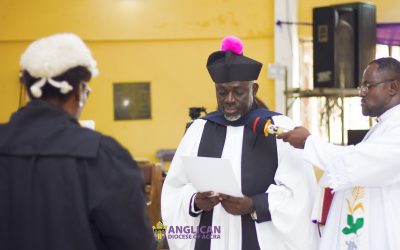DECENTRALIZING ANGLICAN DIOCESE OF ACCRA: Rev’d. Canon Isaac Quartey installs as first Archdeacon of Dangme Archdeaconry
